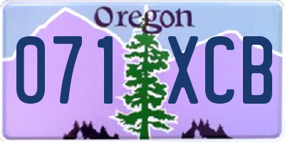 OR license plate 071XCB