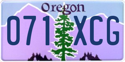 OR license plate 071XCG