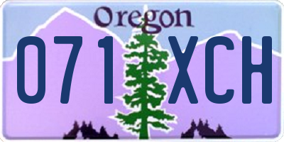 OR license plate 071XCH