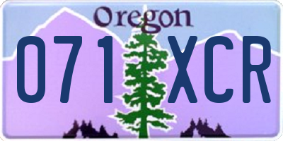 OR license plate 071XCR