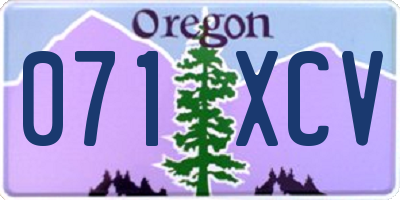 OR license plate 071XCV