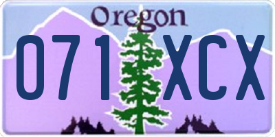 OR license plate 071XCX