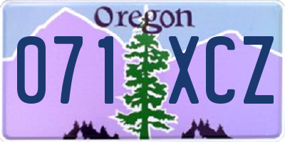 OR license plate 071XCZ