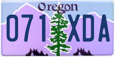 OR license plate 071XDA