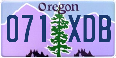 OR license plate 071XDB