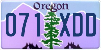 OR license plate 071XDD