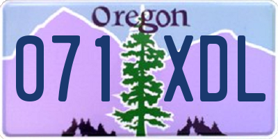 OR license plate 071XDL