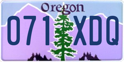 OR license plate 071XDQ