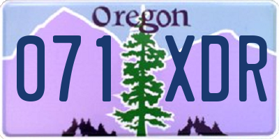 OR license plate 071XDR
