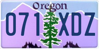 OR license plate 071XDZ