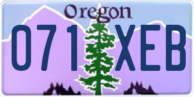 OR license plate 071XEB