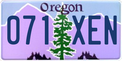 OR license plate 071XEN