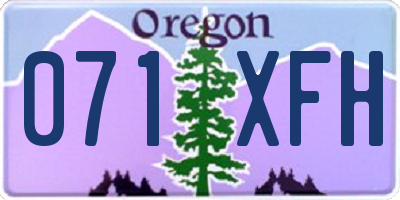 OR license plate 071XFH
