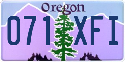 OR license plate 071XFI
