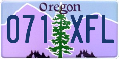 OR license plate 071XFL
