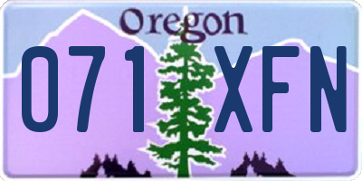 OR license plate 071XFN