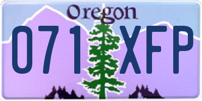 OR license plate 071XFP
