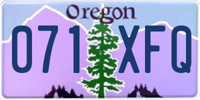 OR license plate 071XFQ