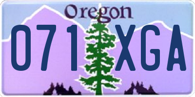 OR license plate 071XGA
