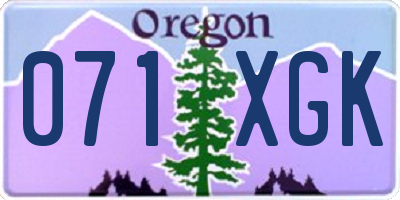 OR license plate 071XGK