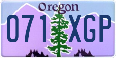 OR license plate 071XGP