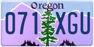 OR license plate 071XGU