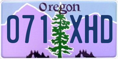 OR license plate 071XHD