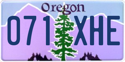 OR license plate 071XHE