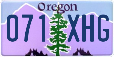 OR license plate 071XHG