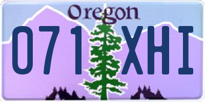 OR license plate 071XHI