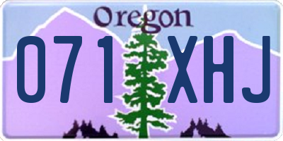 OR license plate 071XHJ