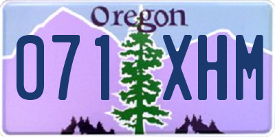 OR license plate 071XHM