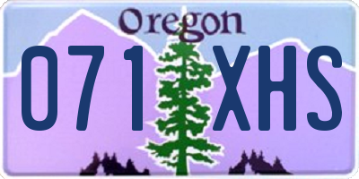 OR license plate 071XHS