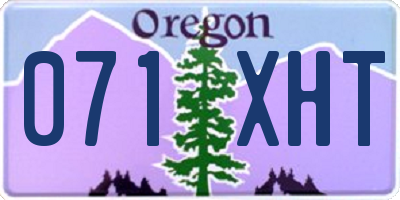 OR license plate 071XHT