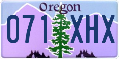 OR license plate 071XHX