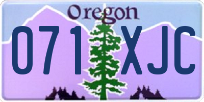 OR license plate 071XJC