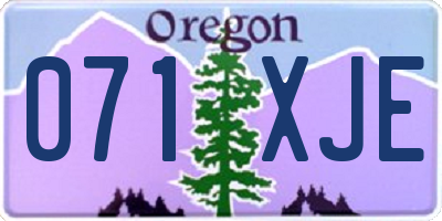 OR license plate 071XJE