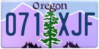 OR license plate 071XJF