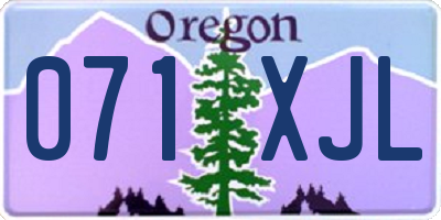 OR license plate 071XJL