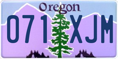 OR license plate 071XJM