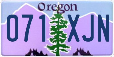 OR license plate 071XJN