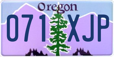 OR license plate 071XJP