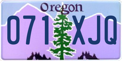 OR license plate 071XJQ