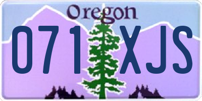 OR license plate 071XJS