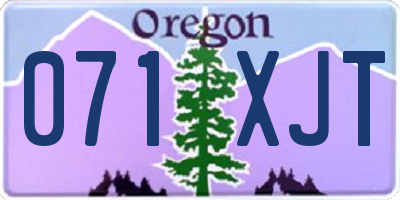 OR license plate 071XJT