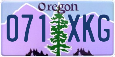 OR license plate 071XKG
