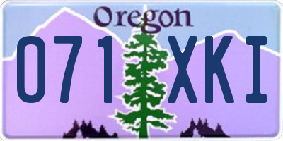 OR license plate 071XKI