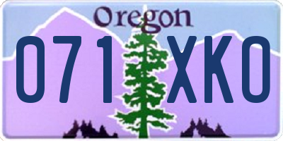 OR license plate 071XKO