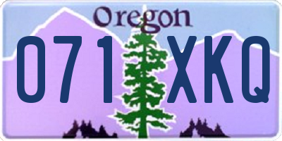 OR license plate 071XKQ