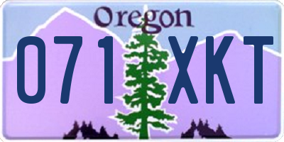 OR license plate 071XKT